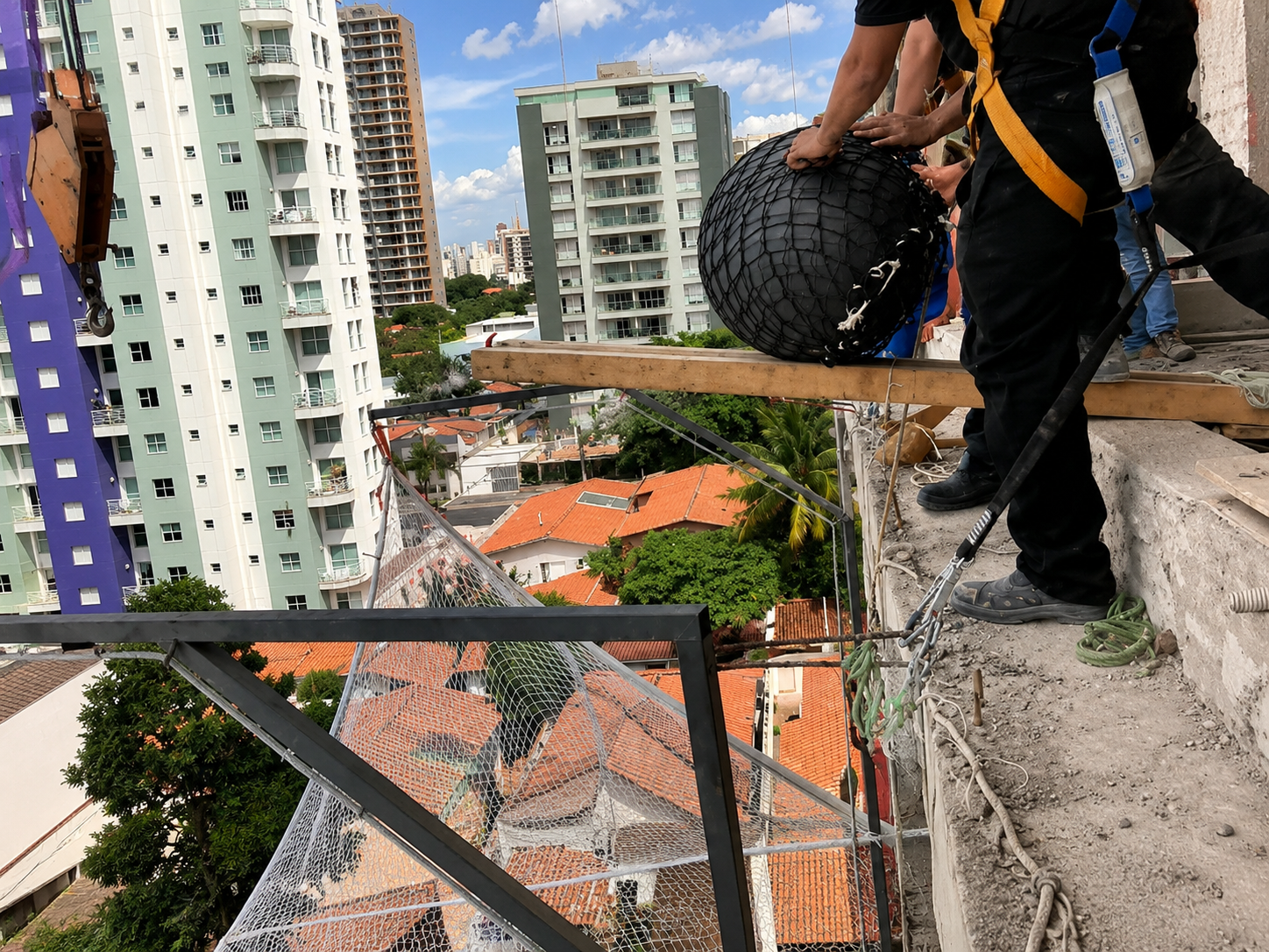 Instalação de pontos de ancoragem